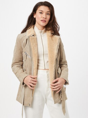 FREAKY NATION Between-Season Jacket 'Modern Times' in Beige: front