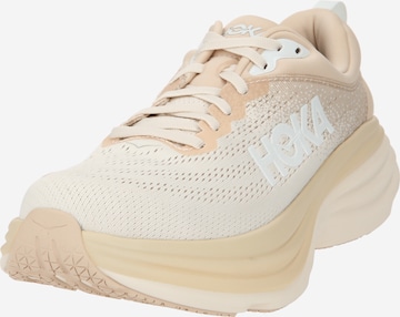 Chaussure de course 'Bondi 8' Hoka One One en beige : devant