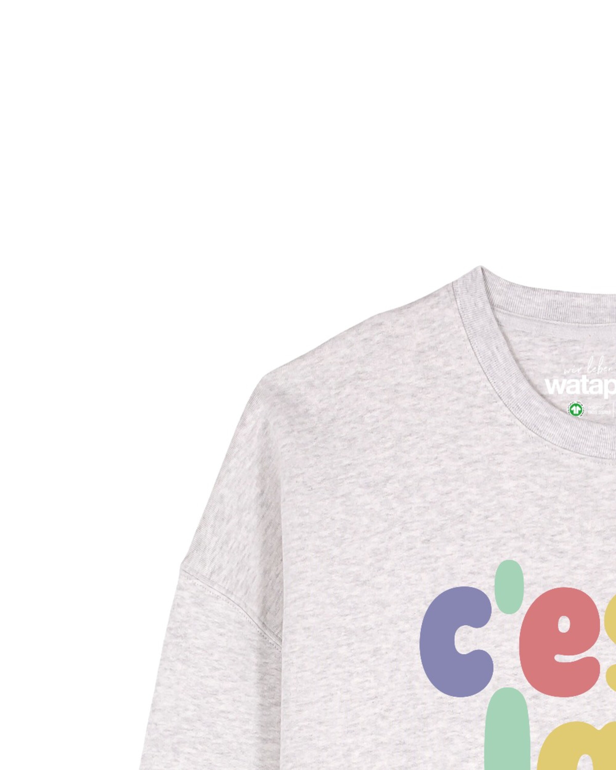 Sweat-shirt 'C'est la vie' Watapparel en gris