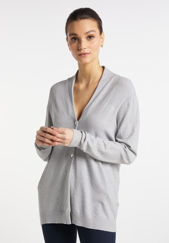 DreiMaster Klassik Strickjacke in Grau: Vorderseite