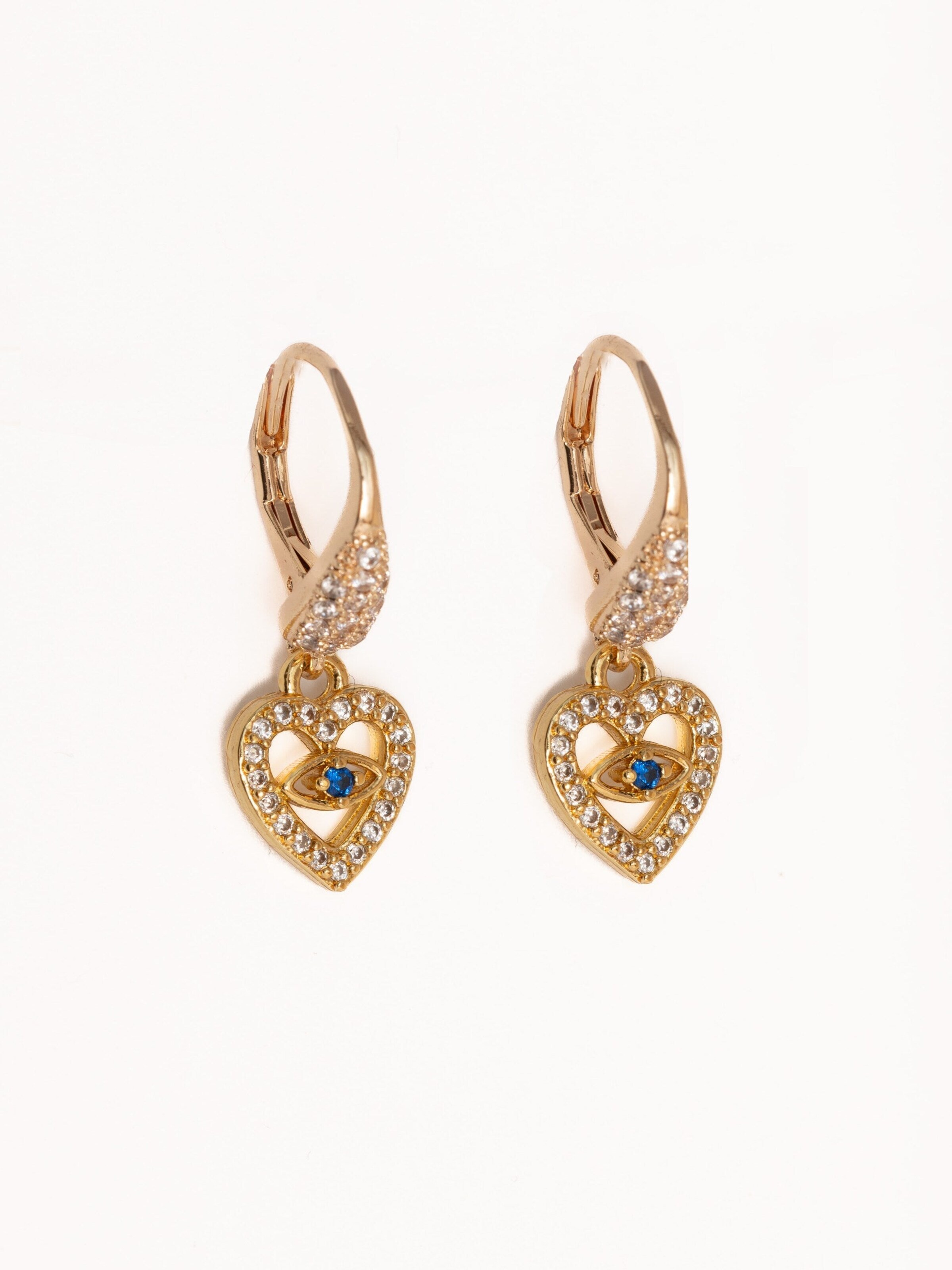 Secret Stones Earrings 'Guardian eye' in Gold: front