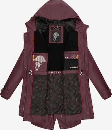 NAVAHOO Raincoat 'Rainy Flower' in Red