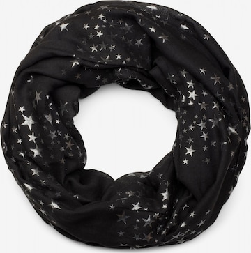 styleBREAKER Loop scarf 'Loop Schal mit Metallic Sterne Print' in Black: front