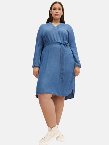 Tom Tailor Women + Blusenkleid in Blau