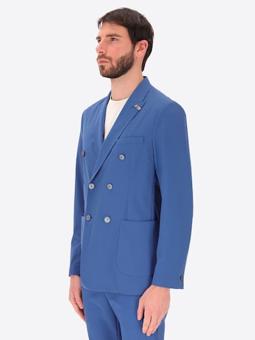 Distretto12 - Ajuste estrecho Chaqueta tipo saco para negocios en azul