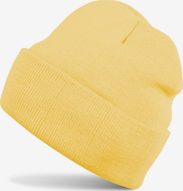 styleBREAKER Beanie 'Winter Strickmütze mit Krempe' in Yellow: front