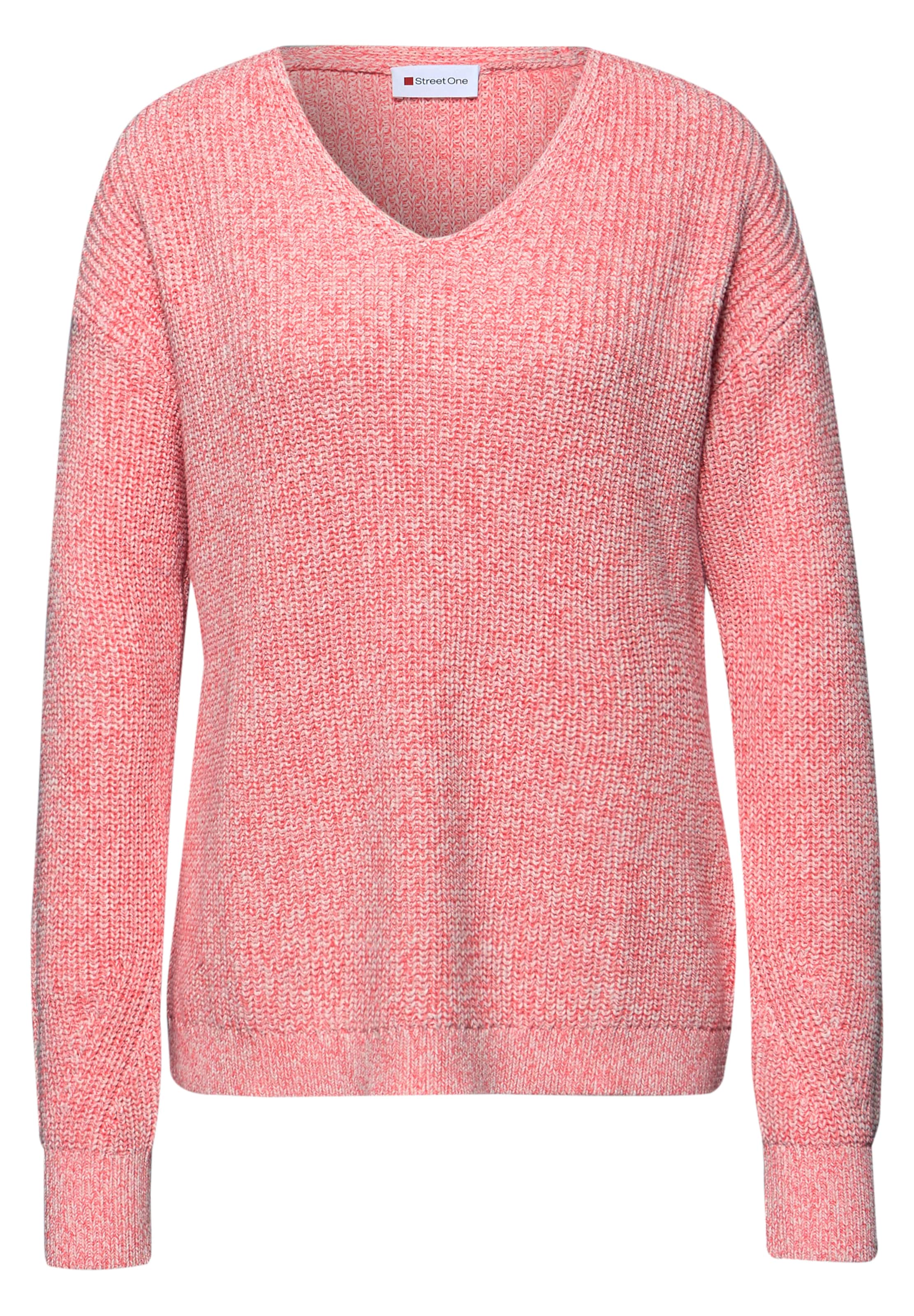 STREET ONE Pullover 'Mouliné' in Pink: Vorderseite