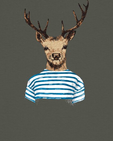 Watapparel Shirt 'Hirsch' in Groen