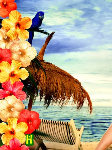 Hawaiihemdshop.de Regularny krój Koszula 'Hawaiihemd Beach Girl' w kolorze niebieski