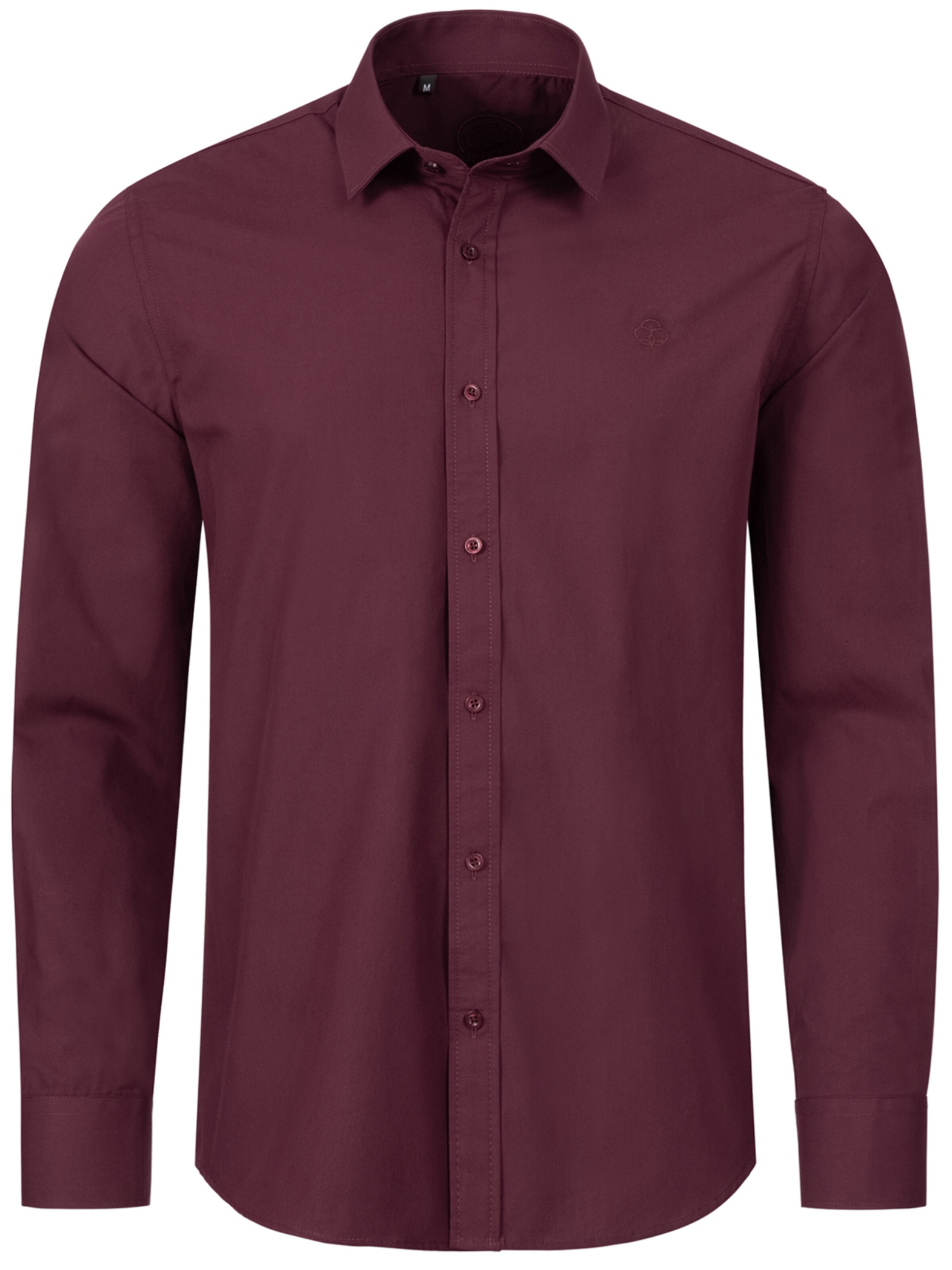 Indumentum Regular Fit Hemd in Rot: Vorderseite