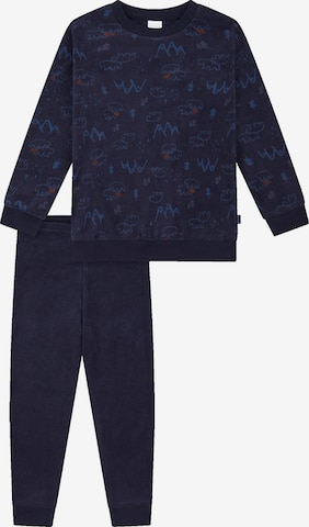 SCHIESSER - Pijama ' Boys World ' en azul: frente