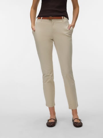 VERO MODA Tapered Chino 'VMFIEBY' in Grijs: voorkant