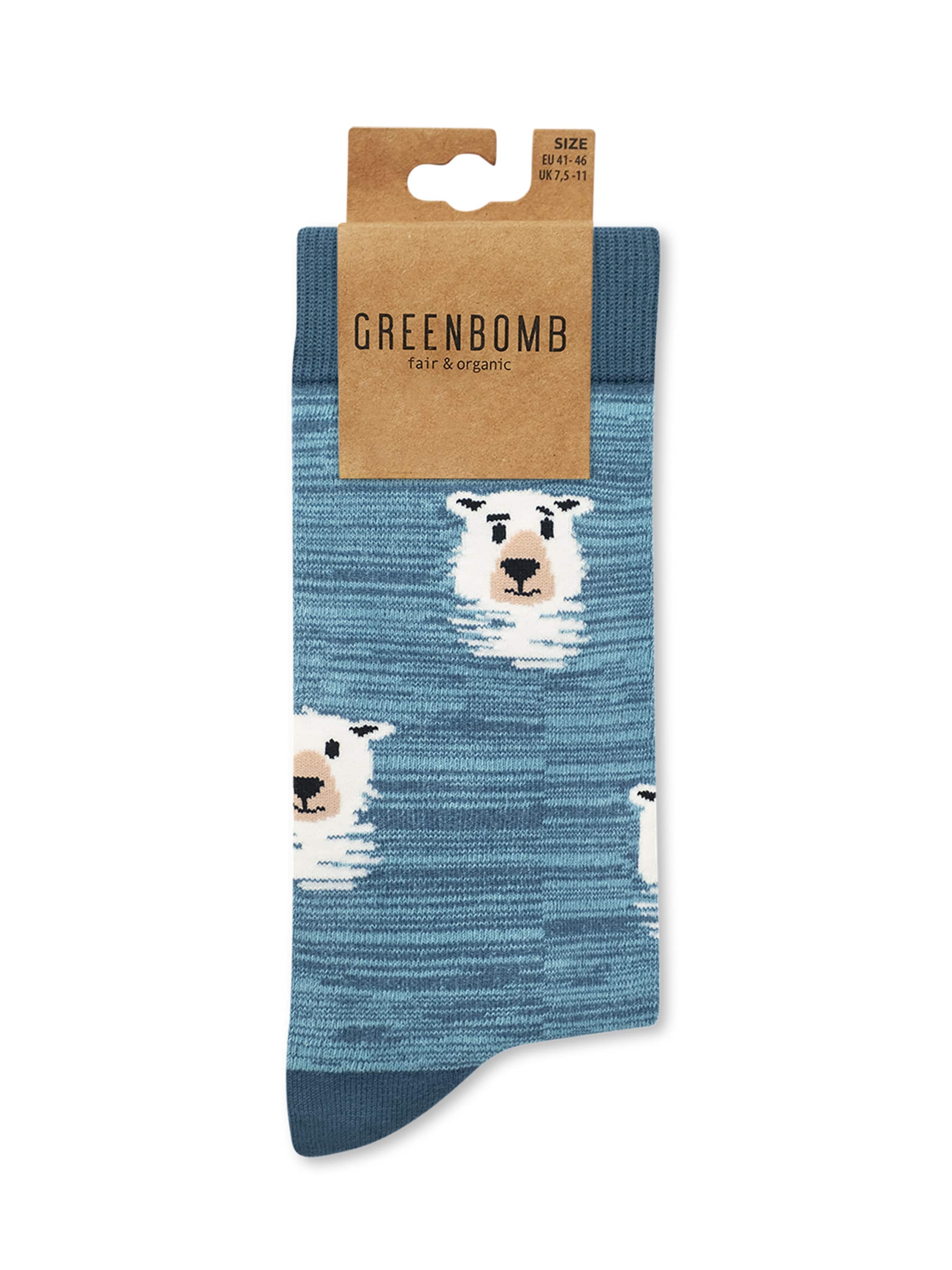 GREENBOMB Socken 'Icebear Hunt 2' in Blau