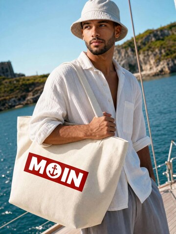 Neverless Strandtasche 'Moin Anker'‌‌‌‌‌‌‌‌‌‌ in Beige