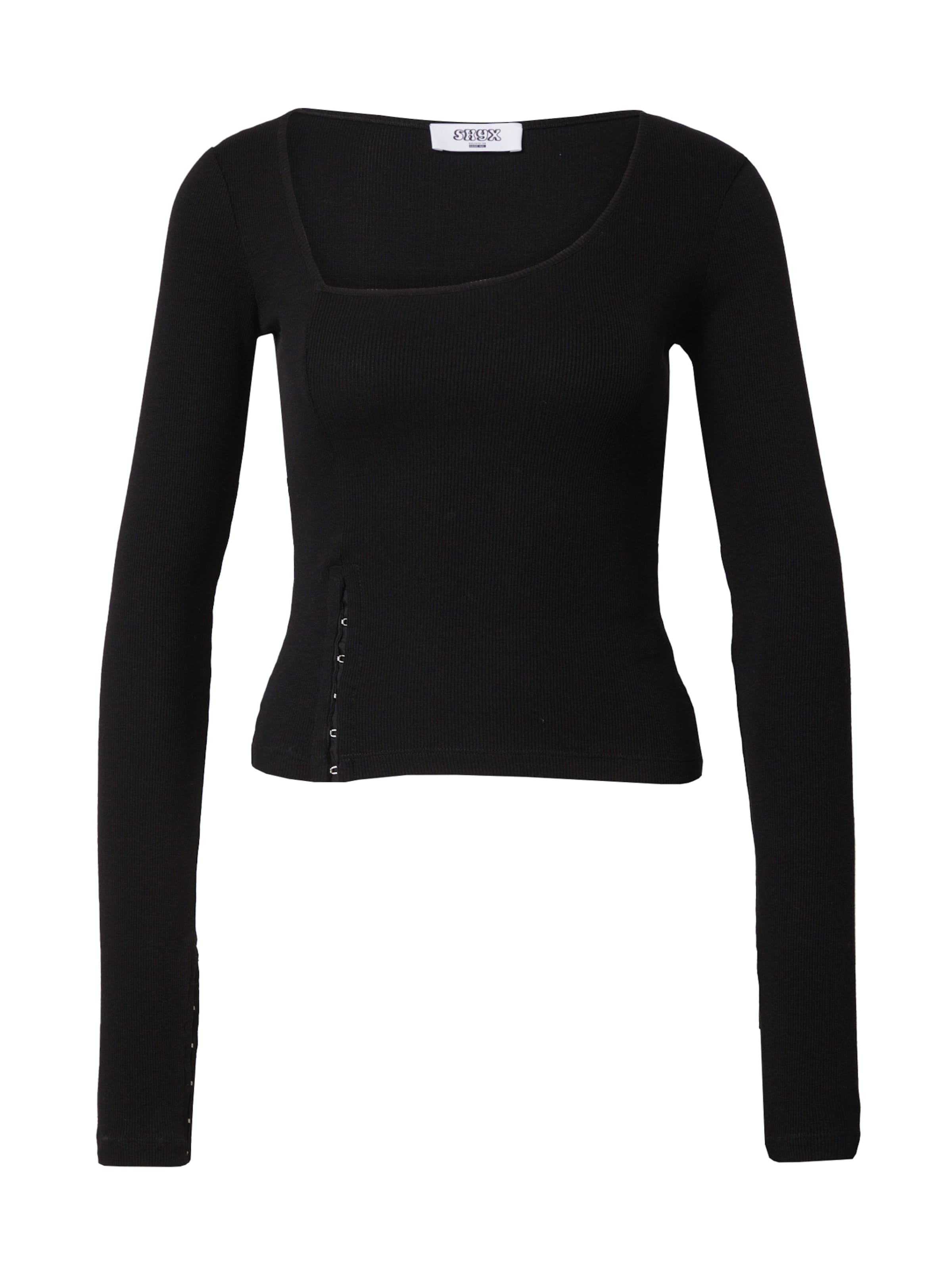 melns SHYX T-Krekls 'Cassidy': no priekšpuses