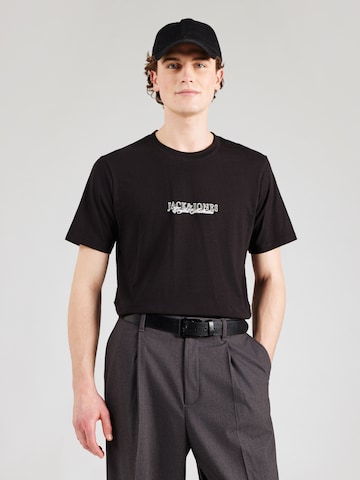 JACK & JONESMajica 'JORBLEECKER' - crna boja: prednji dio
