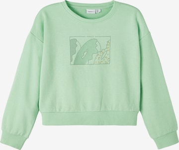 NAME IT Sweatshirt 'DALONNY' i grøn: forside