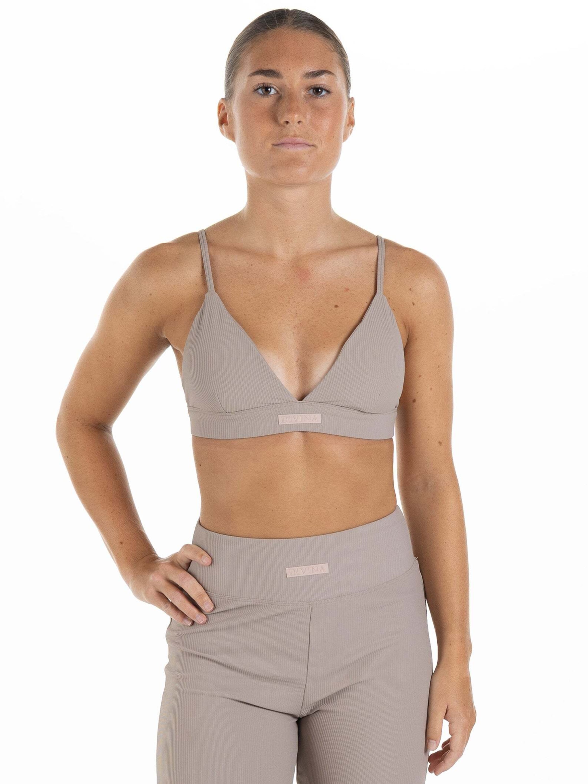 Bustier Soutien-gorge de sport 'Palma' Divina en beige : devant