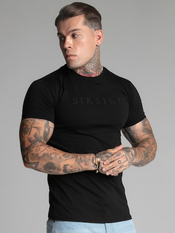 SikSilk Shirt in Black: front
