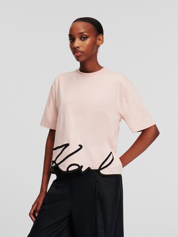 Maglietta di Karl Lagerfeld in rosa: frontale