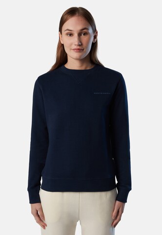 North Sails Sweatshirt in Blauw: voorkant