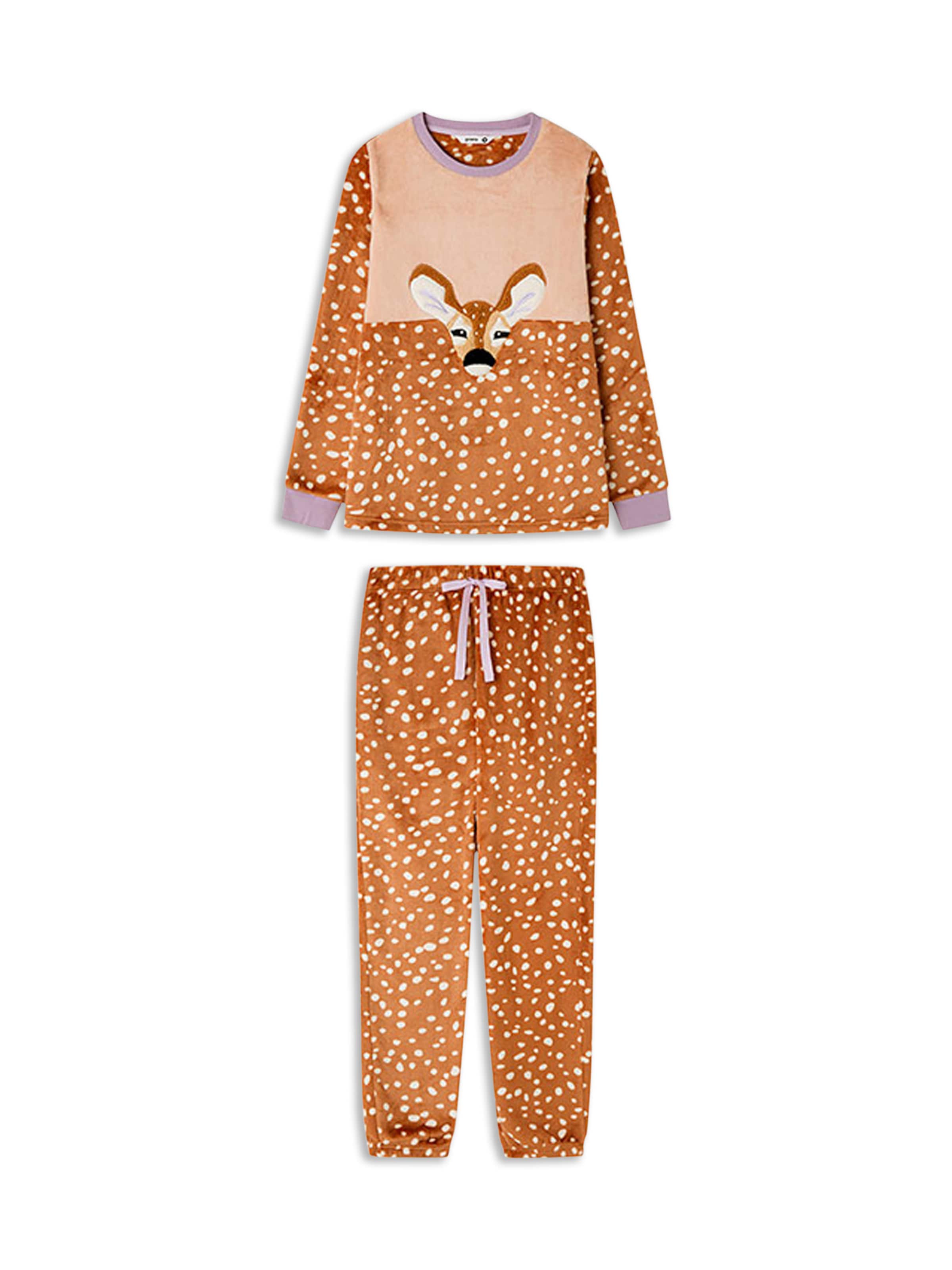 Gisela Pajama 'Set' in Brown: front