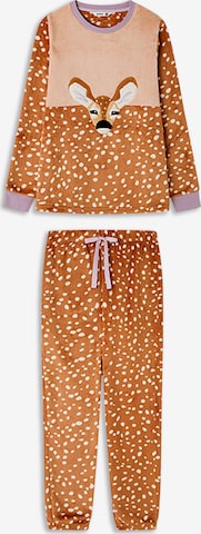 Gisela Pyjama 'Set' värissä ruskea: etupuoli