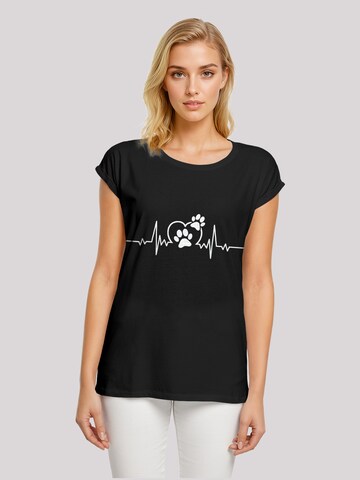 T-shirt 'Heartbeat Dog Love' F4NT4STIC en noir : devant