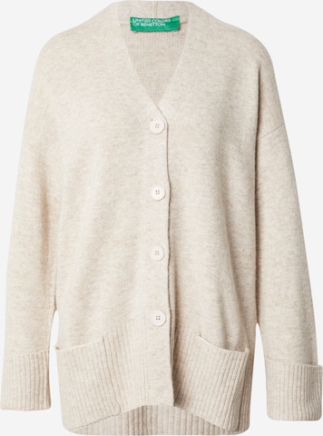 bēšs UNITED COLORS OF BENETTON Adīta jaka: no priekšpuses