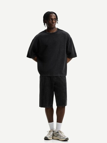 Wide leg Pantaloni di Bershka in nero: frontale