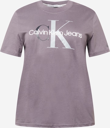 Calvin Klein Jeans Curve Tričko – šedá: přední strana