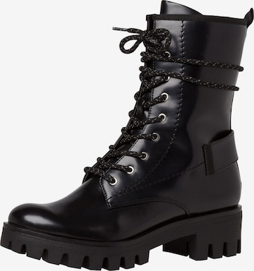 TAMARIS - Botines con cordones en negro: frente