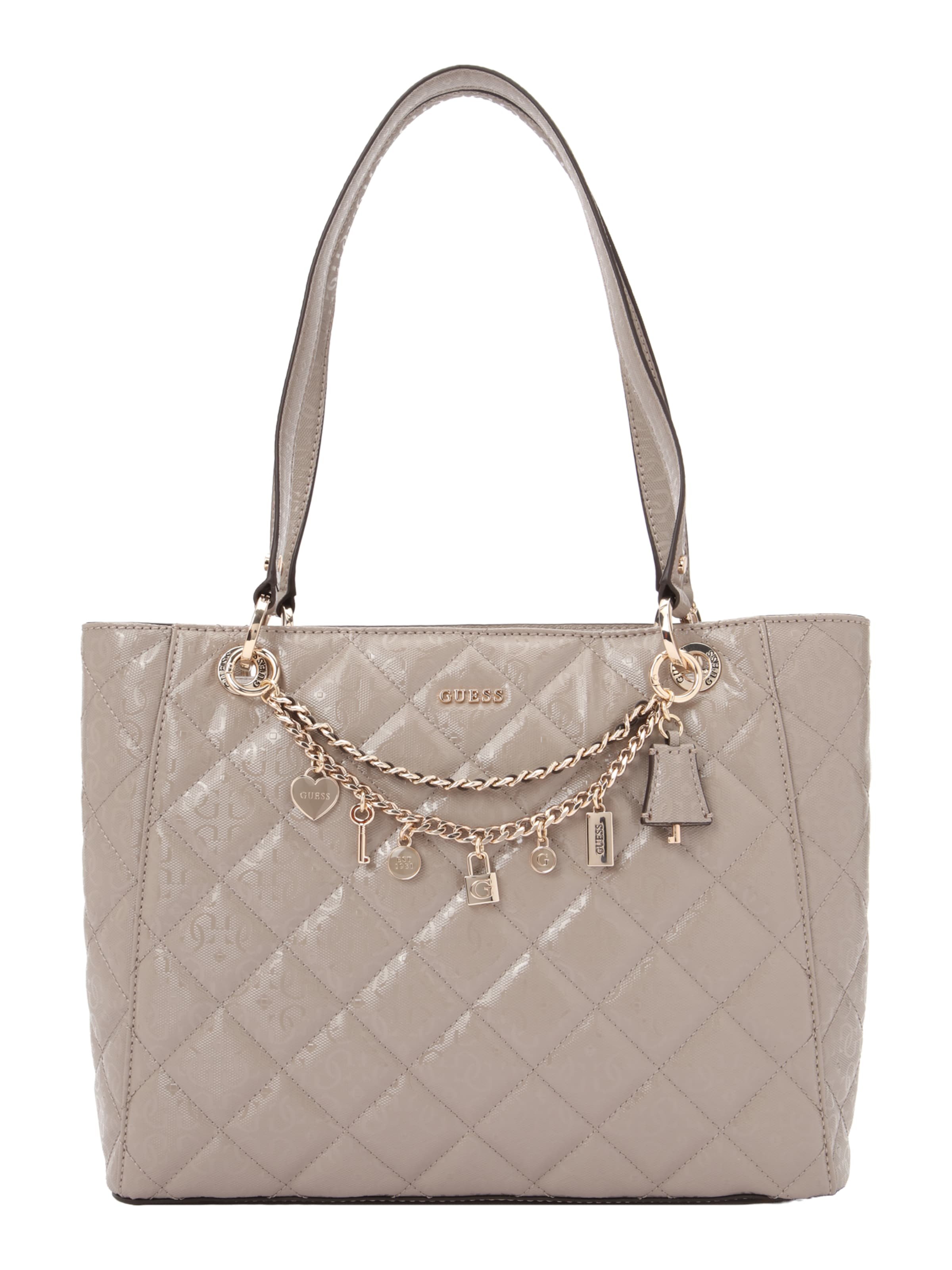 GUESS Чанта за през рамо 'Libby' в сиво: отпред