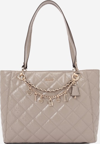 GUESS Чанта за през рамо 'Libby' в сиво: отпред