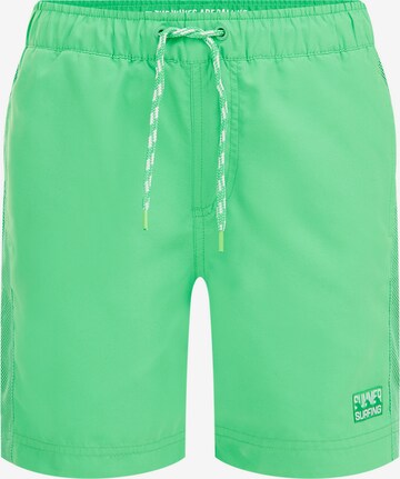 WE Fashion Swim Trunks in Green: front