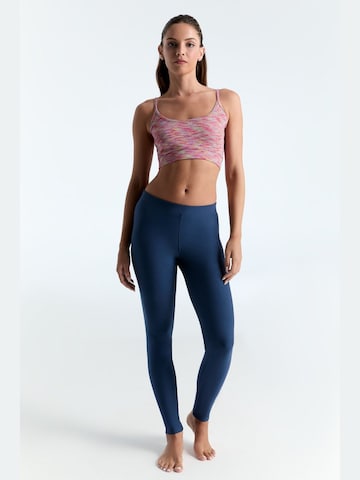 Leela COTTON Skinny Leggings in Blue: front