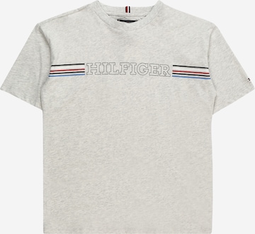 T-Shirt TOMMY HILFIGER en gris : devant