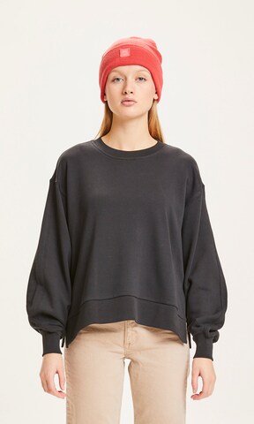 KnowledgeCotton Apparel Sweatshirt 'Erica' in Zwart: voorkant