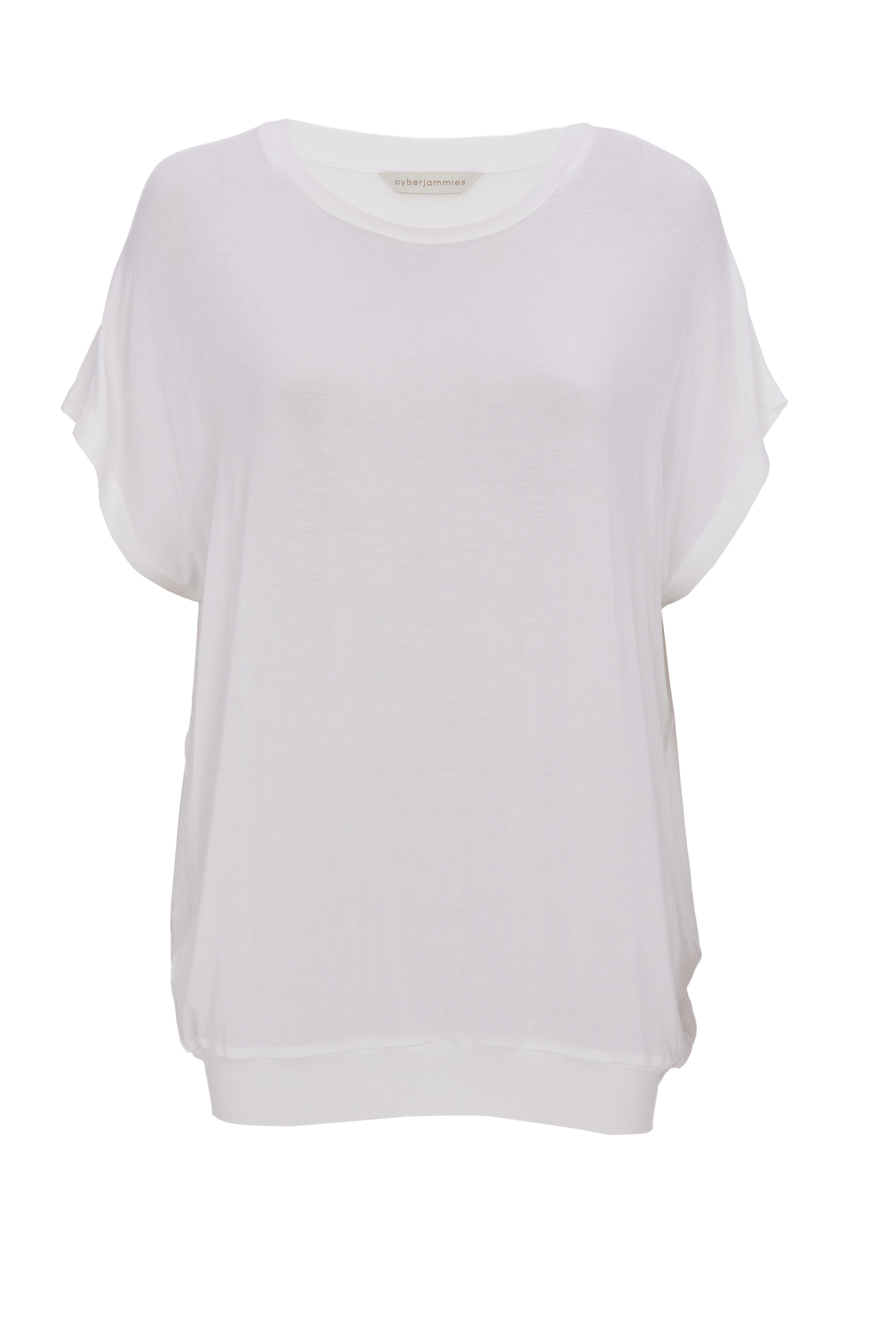 Cyberjammies - Camiseta para dormir 'Madelyn' en blanco: frente