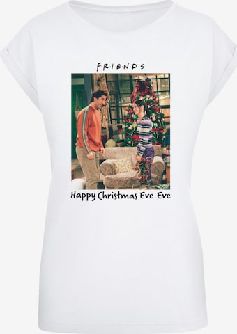 ABSOLUTE CULT Shirt 'Friends - Happy Christmas Eve Eve' in Wit: voorkant
