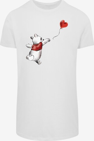 F4NT4STIC Shirt 'Disney Winnie The Pooh Winnie & Balloon' in Wit: voorkant