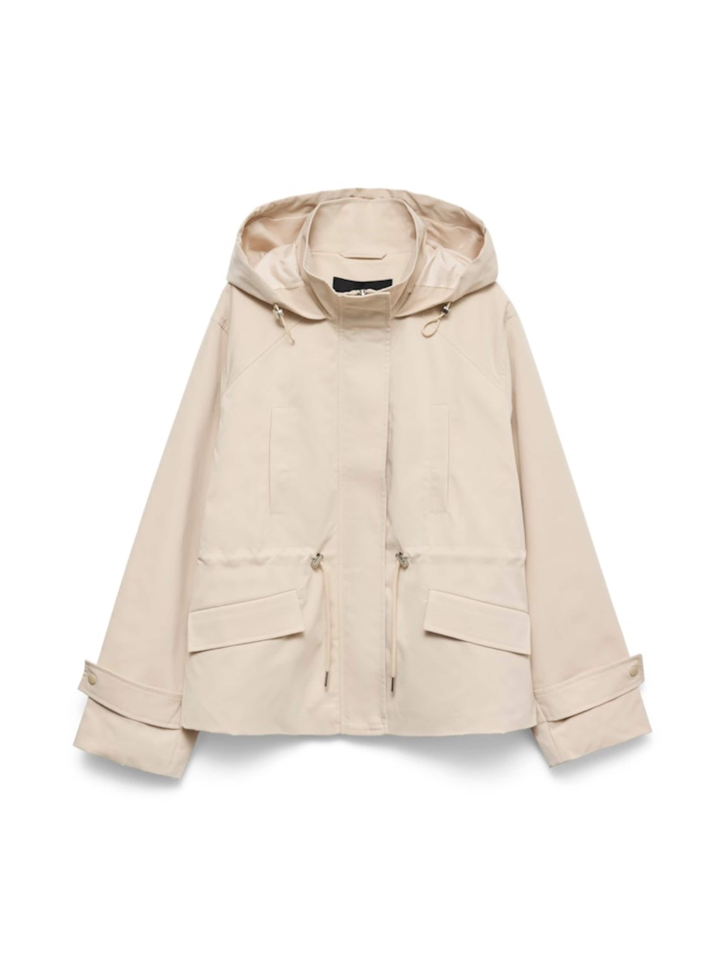 VERO MODA Přechodová parka – béžová: přední strana