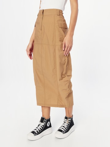 Nasty Gal Rok in Beige: voorkant