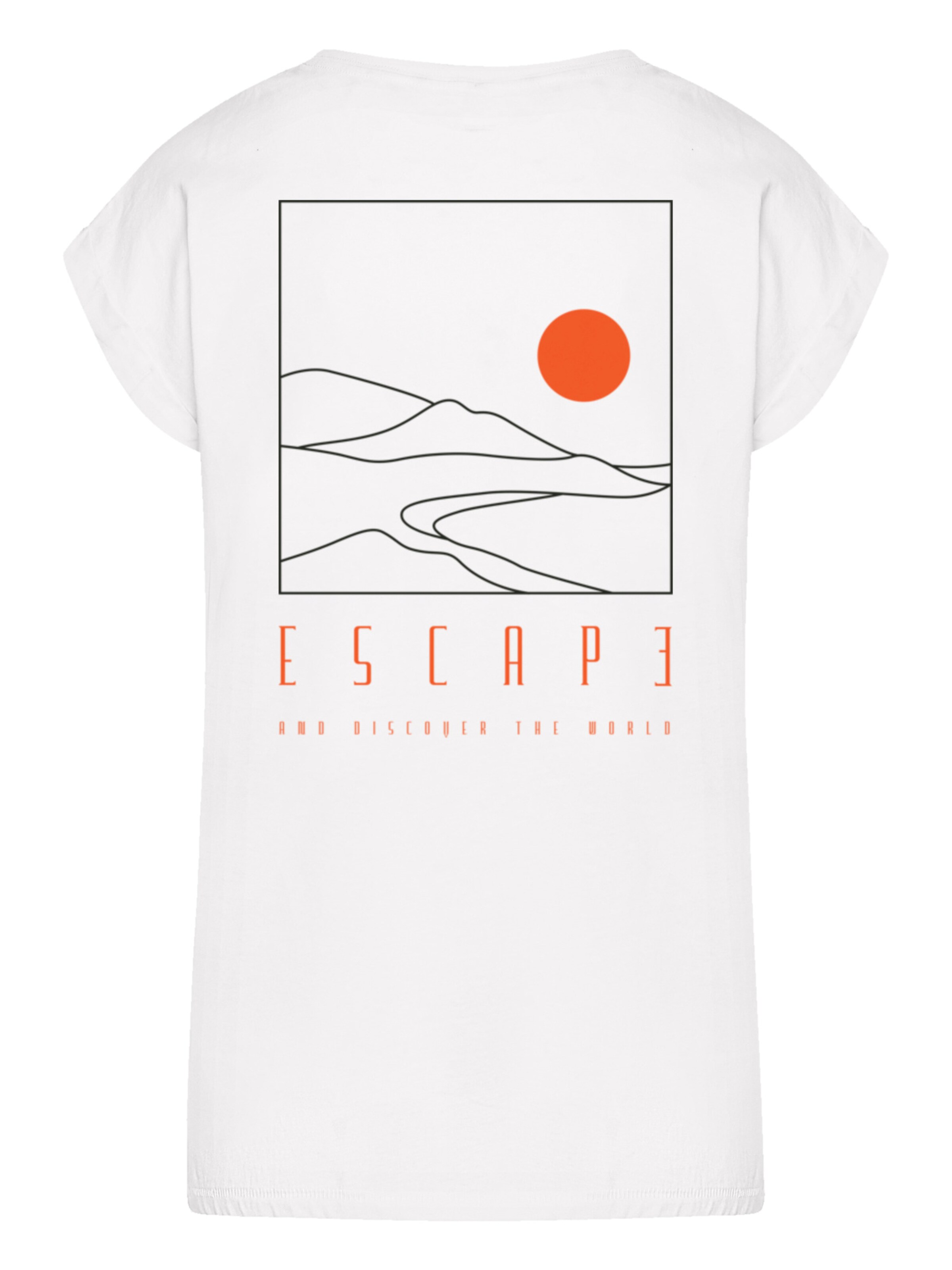 T-shirt 'Escape Discover the World Landscape' F4NT4STIC en blanc
