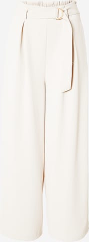 ABOUT YOU Wide leg Pleat-Front Pants 'Gina' in Beige: front