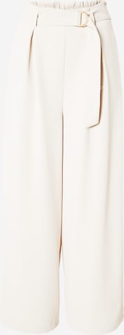 ABOUT YOU Wide leg Bandplooibroek 'Gina' in Beige: voorkant