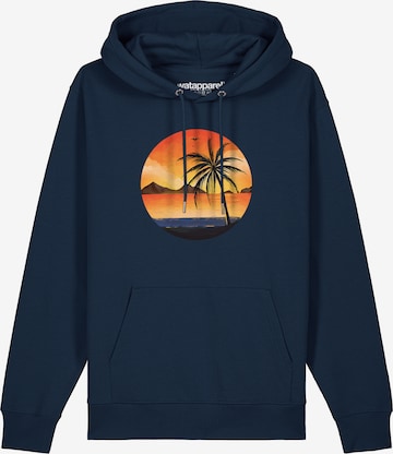 Watapparel Sweatshirt ' Sunset on palm beach ' in Blau: Vorderseite