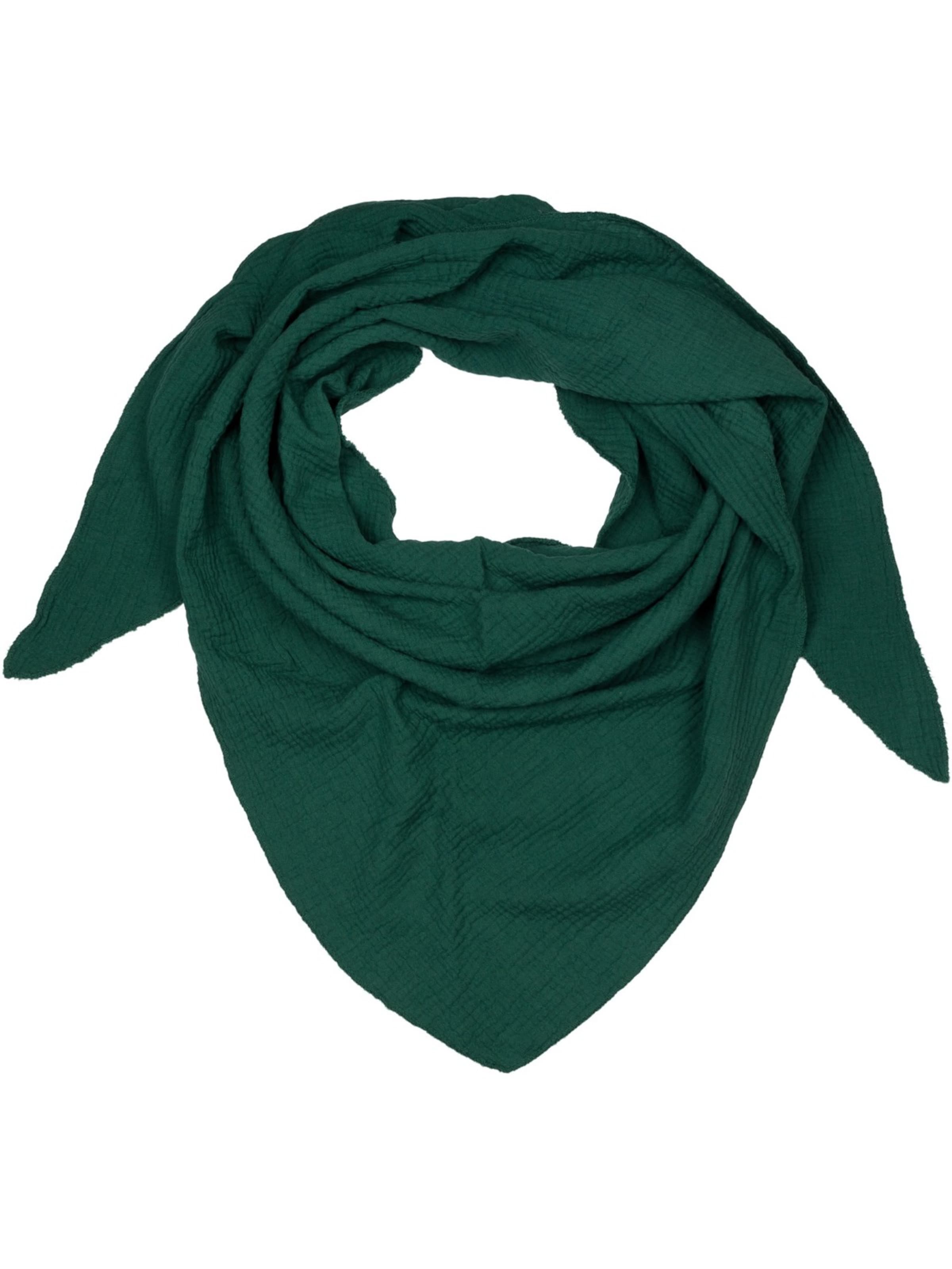 styleBREAKER Tuch 'Musselin Dreiecktuch Einfarbig'‌‌‌‌‌‌‌ in smaragd, Produktansicht