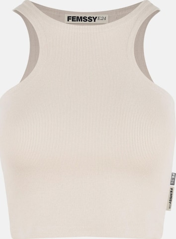 FEMSSY Top 'MIDLINE TOP BEIGE' w kolorze beżowy: przód