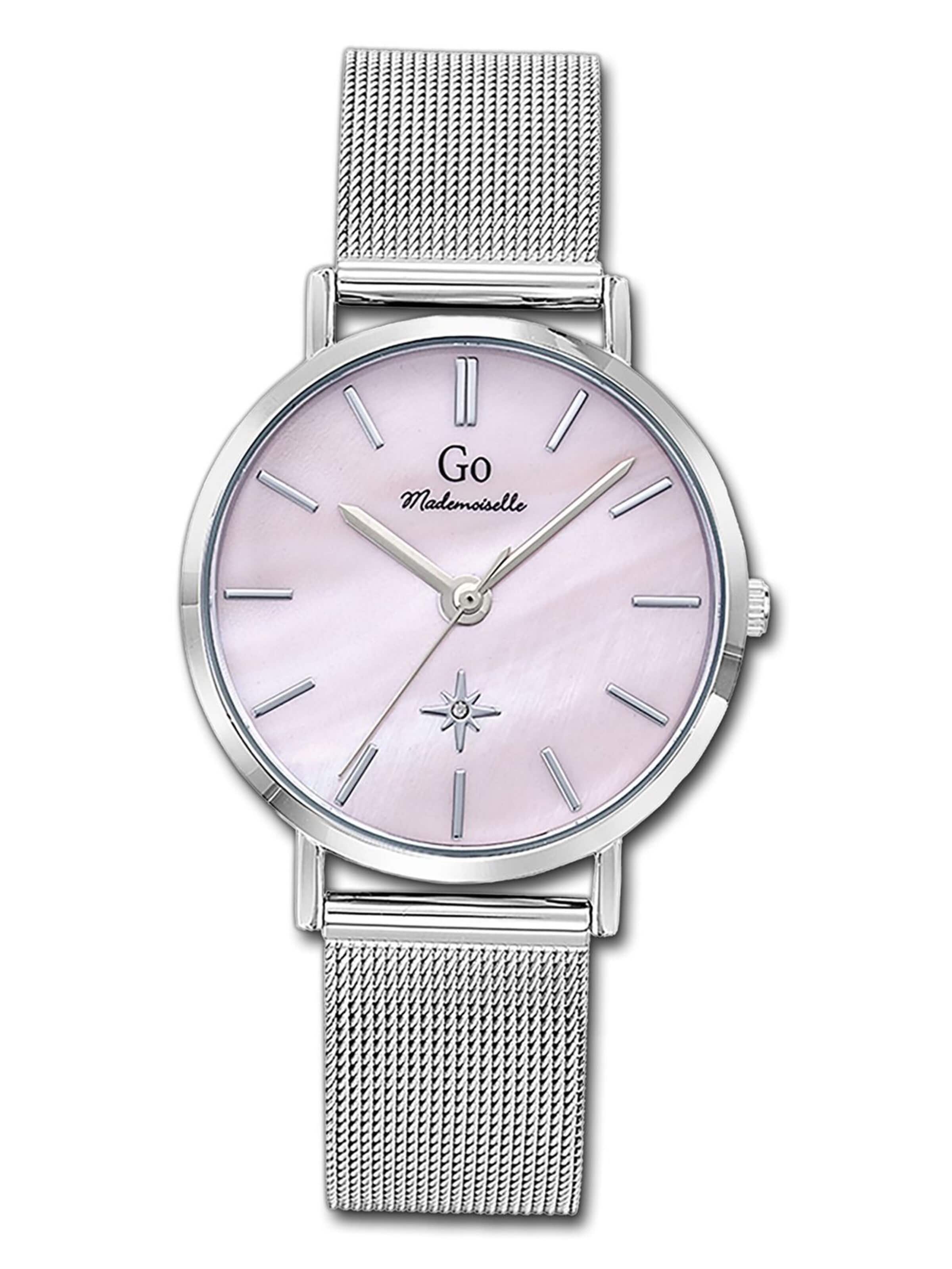 GO GirlOnly - Reloj analógico en plata: frente